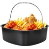 DEARBAG Barile Per Torta Friggitrice Ad Aria, Stampo Per Torta 22cm, Accessori Per Friggitrice Ad Aria Quadrata, Tortiera Per Friggitrice Ad Aria, Per HD9925/HD9860/HD9905 (22cm)