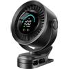 KIMMOO Ventilatore portatile a clip, ventilatore USB ricaricabile a 100 velocità con display a LED, rotazione a 360° e forte flusso d'aria, ventilatore da scrivania fino a 17 ore, piccola batteria per
