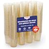 Matana 150 Bicchieri da Shot in Plastica Rigida con Glitter Dorati, 30ml - Resistenti e Riutilizzabili - Bicchierini per Degustazioni - Compleanni, Matrimoni, Natale, Barbecue, Halloween