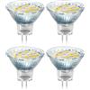 Akynite GU4 MR11 2W 12V LED Luce Calda 3000K, 120 gradi, 250LM, Equivalente Alogene MR11 10W 20W, AC DC 12V-24V Ø35mm GU4 Faretti LED Calda per Cappa Cucina Camper, non dimmerabile, set di 4