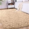 FVVRAX Tappeto a pelo lungo 120 x 180 cm, Beige Tappeti, extra morbido, antiscivolo, per soggiorno, camera da letto, morbido tappeto per animali domestici