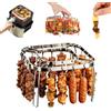 Hojalis Supporto Per Spiedini Per Friggitrice Ad Aria con 28 Spiedini, Griglia Verticale per Airfryer, Accessorio Per Friggitrice Ad Aria Calda per Preparazione Cibi su Barbecue Domestico