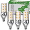 JIUYUAN Lampadine LED E14 7W (Equivalenti a 80W) 1050LM 3000K Luce Bianca Calda Lampadina E14 LED Non Dimmerabile, Pacco da 4