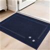 BEQHAUSE Zerbino antiscivolo, cattura lo sporco, blu navy, 50 x 80 cm