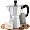 FOREVER Miss Moka Prestige 3 Tazze | Caffettiera Moka in Alluminio | Macchinetta Tradizionale per Casa, Campeggio e Outdoor | Con Guarnizione in Silicone Igienica ad Alta Resistenza
