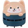 WOVEBIUS Mini aspirapolvere da tavolo da scrivania portatile per la rimozione della polvere elettrica spazzatrice detriti briciole spazzola per la pulizia forniture per la casa blu verde