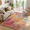Klyvvo Astratto Tappeto Soggiorno 160x230cm,0.85cm Pelo corto Tappeto,1200 g/m³ poliestere,lavabile in lavatrice,TPE antiscivolo base,per camera da letto,sala da pranzo,Camera degli ospiti,Multicolore