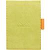 RHODIA 118106C - Astuccio Porta-blocco+ Bloc-Notes Punto metallico N°11 anice - A7 - Quadretti Piccoli - 80 Fogli staccabili - Carta Clairefontaine Bianca 80G - Porta matite - Simil Cuoio - Collezione Rhodiarama