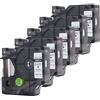 DOREE Lot de 5 rubans D1 40913 S0720680 Per dymo 9 mm x 7 m nero su bianco