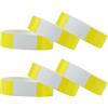 AMANDELIZABE 200 Pezzi Braccialetto Di Identificazione, braccialetti carta eventi, braccialetti feste eventi, 18 x 250 mm, giallo, per feste, concerti, festival, gare scolastiche