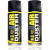 Oputec 2 x 400 ml Air Duster spray per tastiera, detergente per gas a pressione, per PC, laptop, fotocamera, con estensione spray, Made in Germany