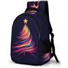 WECECE Zaini Christmas Tree Design Ragazzo 13 Anni Zaino per Computer Christmas Theme Ragazze Classe 6-8 Cartella Scolastica Comodo Impermeabile Scuola e Tempo Libero Bookbag