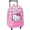 mybagstory - Zaino con ruote Hello Kitty | Zaino Trolley Ragazza Scuola Materna, Borsa Scuola Piccola Rosa Leggero e 33 x 25 x 11 cm.