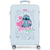 Disney Joumma Stitch Hearts Valigia Media Blu 46x65x23 cm Rigido 3 kg Lucchetto a Combinazione Laterale ABS 3 kg 56L