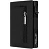 PRISMACT Portafoglio Slim Unisex in PU Leather, Slot Alluminio Quick Access Cards, Porta Banconote, Protezione RFID/NFC