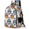 WECECE Zaini Scuola Owl Pattern Alunna Elementare Zaino Scolastico Bird Illustration Bambini Elementare Cartella Elementare Libri Quaderni, Backpack Escursione Regalo Studenti