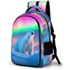 WECECE Zaino per Computer Polar Bear Motif Ragazza Classe 9 Zainetto Animal Bear Ragazzo Classe 6 Cartella Scolastica Classe 8-10, Daypack Outdoor Outdoor Sport Rientro Scuola