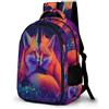 WECECE Zaino Scolastico Fox Design Bambini 8-12 Anni Zainetti Fox Alunni Scuola Primaria Borsa Scolastica, per Studenti Resistente Moderno Scuola e Tempo Libero Backpack