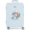 Disney Joumma Stitch From Hawaii Valigia Media Blu 46x65x23 cm Rigido 3 kg Lucchetto a Combinazione Laterale ABS 3 kg 56L