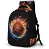 WECECE Zaini Fire Basketball Motif Bambini 10 Anni Zaino per Computer Basket-Ball Bambina Elementare Zainetto per Studenti Leggero Durable Viaggio Uso Quotidiano Backpack