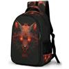 WECECE Zaino Scuola Wolf Motif Bambina 8 Anni Zainetto Animal Wolves Bambino 7 Anni Porta del Frigorifero Cartella Elementare Libri Quaderni, Backpack Outdoor Facile da Abbinare