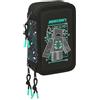 safta MINECRAFT SCREEN - Astuccio scolastico con 37 utensili inclusi, ideale per bambini dai 5 ai 14 anni, comodo e versatile, qualità e resistenza, 12,5 x 5,5 x 19,5 cm