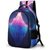 WECECE Zaino Scuola Beautiful Iceberg Pattern Studenti 9 Anni Zaino per Computer Bambina Classe 4-6 Cartella Scolastica Resistente Impermeabile Ritorno a Scuola Daypack