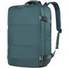 Treer Zaino per Ryanair 40x30x20cm Borse da Cabina Zaino da Viaggio Aereo 24L Bagaglio a Mano Donna Uomo Idrorepellente Casual Zaini con Foro di Ricarica USB e Tasca Antifurto (Verde)