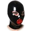 FJUJMLAN Maschera Maschera in lattice nero Bondage Sesso SM Maschera bavaglio Cosplay Maschera di Halloween Maschera BDSM Maschere in lattice per uomini Donne Maschera per la testa Fetish estremo BDSM(XL)