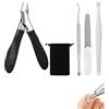 LOZTBUE Tagliaunghie Set Professionale, Tronchesino Per Piedi Affilate Per Unghie Spesse Incarnite Micosi, In Acciaio Inossidabile, manicure pedicure Per Uomo Donna