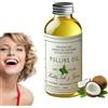 Eeiiey Cocofresha Olio di cocco biologico per tirare, sapore di menta, igiene orale delicata, salute delle gengive, 118 ml