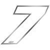4R Quattroerre.it Numero Gara 7 Anodizzato, Bianco, 65 x 85 mm