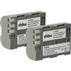 vhbw 2x batteria compatibile con Nikon D300, D200, D300s, D700, D70, D50, D100, D70s, D90, D80 fotocamera (1200mAh, 7,2V, Li-Ion) - Sostituisce EN-EL3e