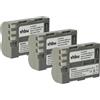 vhbw 3x batteria compatibile con Nikon D300, D200, D300s, D700, D70, D50, D100, D70s, D90, D80 fotocamera (1200mAh, 7,2V, Li-Ion) - Sostituisce EN-EL3e