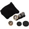 Soleilux Kit di lente d'ingrandimento mobile, cattura paesaggi mozzafiato con grandangolo e effetti fisheye unici (oro)