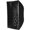 Generico Compatibile con i flash con montaggio Godox Griglia softbox rettangolare da 60x90 cm
