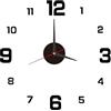 GBULTR Orologio adesivo da parete Fai-da-Te,40CM Orologio da parete adesivo 3d da Muro Design Moderno,meccanismo silenzioso,orologio da muro,Usato per Decorare la Parete Vuota per Casa,Ufficio -Nero