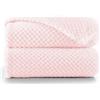 RESTILO DecoKing Coperta Plaid Pile 70x150 cm per Letto Singolo Calda Accogliente e Spessa in Morbido Velluto Stile Scandinavo Per Letto Divano Sedia Tutte le Stagioni Rosa Polvere Henry