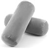 Lnngub 2 Pezzi Lungo Fodera per Cervicale, 40x15cm Fodera per Cuscino Cervicale Grigia Fodera per Cuscino Rimovibile con Cerniera Fodera Cilindrica per Cuscino Cervicale in Memory Foam e Cervicali