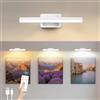 AMFUN Luce Per Quadri Senza Filo, Lampada Da Parete Ricaricabile con Telecomando, Luci LED Applique Con 3 Temperature Di Colore, per Esposizione Pittura Vetrina, Bianco
