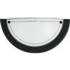 LED Universum Lampada da parete nera semicircolare Ø31 cm in vetro satinato e metallo con attacco E27 per lampadina o lampadine a LED | Lampada da parete per interni, soggiorno, camera da letto