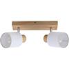 Lindby Faretto dimmerabile (Moderno) colore Ocra, in Legno ad es. Soggiorno & Sala da pranzo Lampada incasso plafoniera applique
