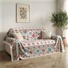 IL BOTTEGONE Telo Arredo Copridivano Matrimoniale 250x260 Granfoulard in 100% Cotone Copritutto Multiuso Divano Letto Tavolo (Dis. 08)