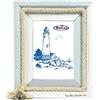 MAURY'S IL NUMERO UNO DEL RISPARMIO MAURY'S PORTAFOTO CON DECORAZIONE STILE MARINE (23,5 X 28,5 X 3 cm, Bianco con Corda decorativa)