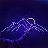 Ulalaza Insegna a LED Insegne al neon al tramonto Onde Luci decorative a parete per la casa a LED Lampade notturne alba Montagne Decorazione Luce USB Luminosità regolabile