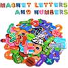 AUAUY 52 Pz Lettere e Numeri Magnetici, 26 Lettere, 20Numeri, 6 Simboli | Graziosi Modelli Didattici, per L'apprendimento