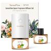 SenseFlow Diffusore di Oli Essenziali SF101 - Ultrasuoni Senza Acqua Profumatore per Ambienti, 100% Vegetale, Aroma 120 Giorni, LED, Ideale per Casa, Hotel e Studio, Capri Orange
