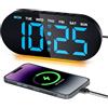 Foyucool Sveglia Digitale, Orologio da Comodino con Display LED 7 Pollici