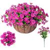 wiksite Fiori artificiali, 10 mazzi di fiori artificiali come piante da balcone, resistenti alle intemperie, petunia, fiori di seta, resistenti ai raggi UV, fiori finti per fioriere da balcone, per interni ed