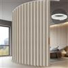 JILRON Tenda Separatrice per Soffitto, Montaggio a Soffitto - 100% Protezione Completa, Aspetto Pulito per la Separazione degli Spazi in Camera da Letto, Ripostiglio, Soggiorno (Creme bianco-H275 x